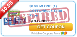 $0.55 off ONE (1) COTTONELLE Toilet Paper
