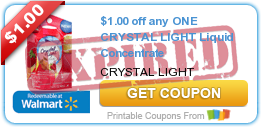 $1.00 off any ONE CRYSTAL LIGHT Liquid Concentrate