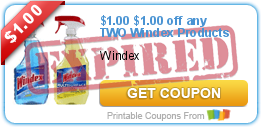 $1.00 off any TWO Windex Products