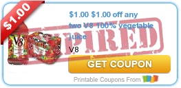 $1.00 off any two V8 100% vegetable juice